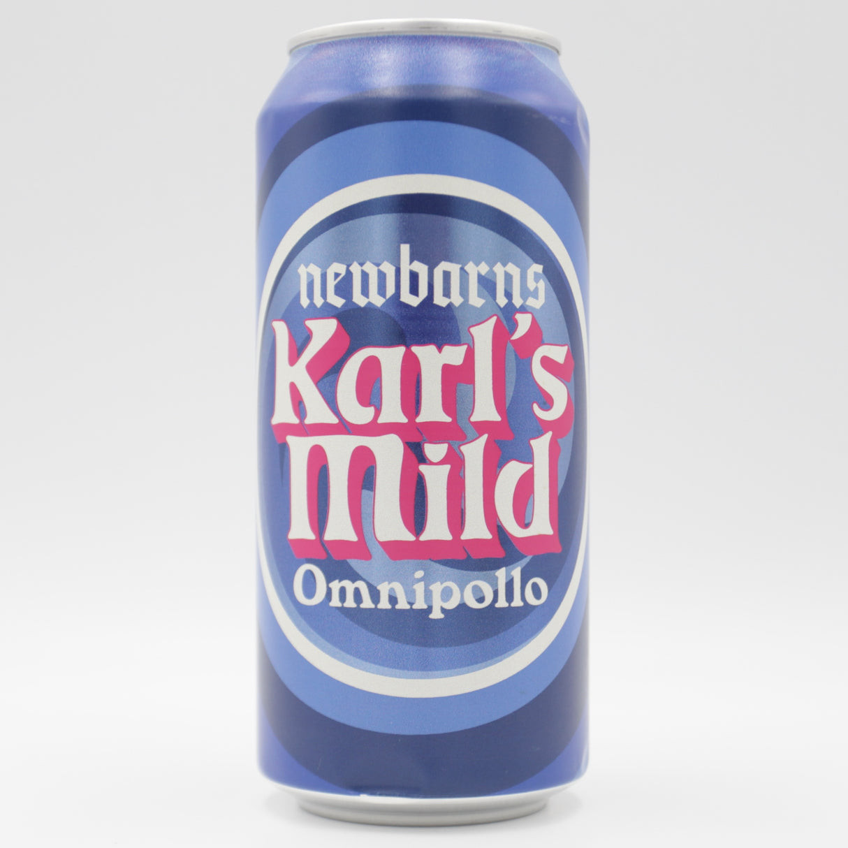 This is a can of Newbarns / Omnipollo - Karl's Mild - 5.3% (440ml). It is a Traditional English Ale craft beer available to buy from Ghost Whale, voted London's best craft beer shop.