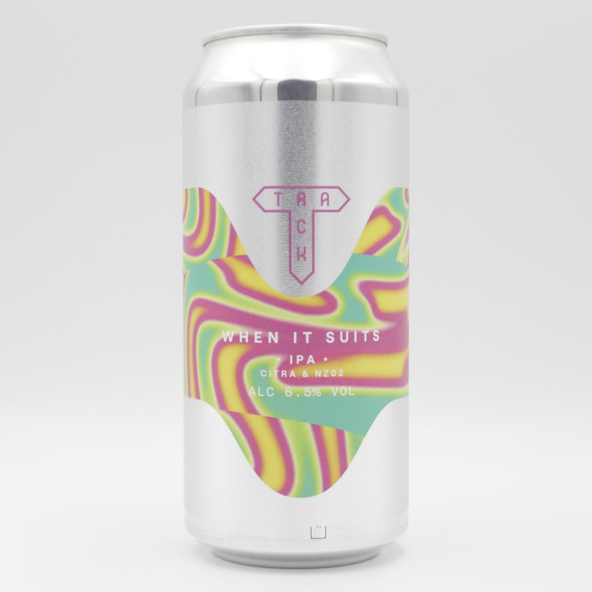 This is a can of Track - When It Suits - 6.5% (440ml). It is a IPA craft beer available to buy from Ghost Whale, voted London's best craft beer shop.