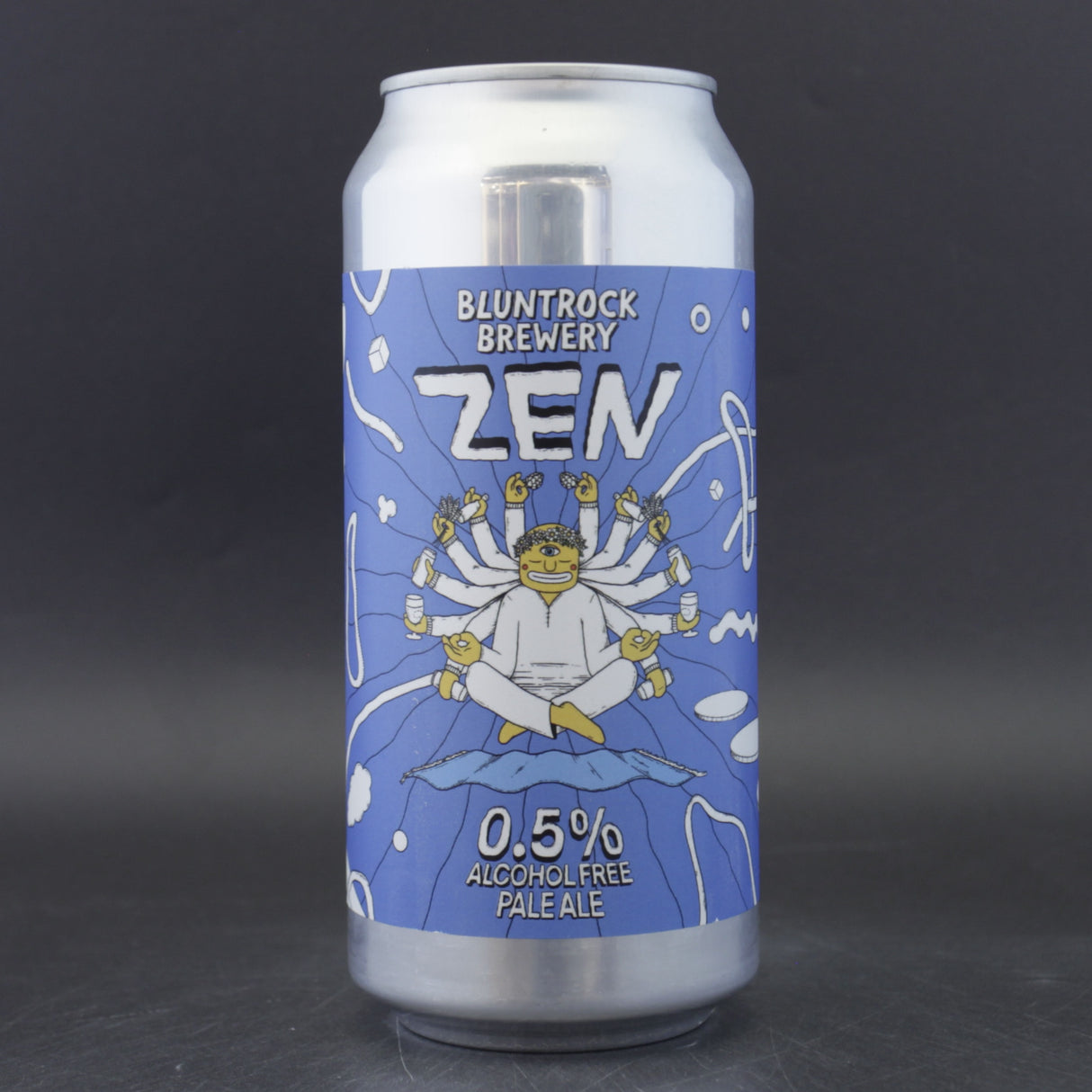 This is a can of Bluntrock - Zen - 0.5% (440ml). It is a Pale Ale craft beer available to buy from Ghost Whale, voted London's best craft beer shop.