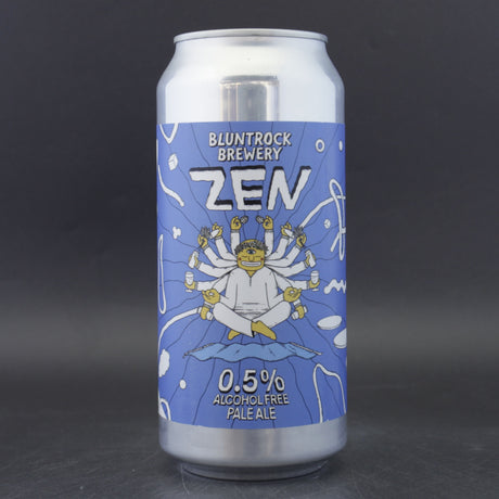 This is a can of Bluntrock - Zen - 0.5% (440ml). It is a Pale Ale craft beer available to buy from Ghost Whale, voted London's best craft beer shop.