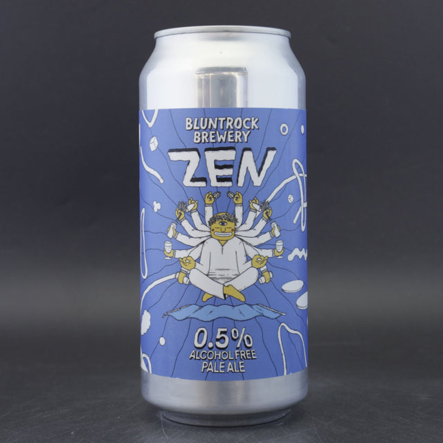 This is a can of Bluntrock - Zen - 0.5% (440ml). It is a Pale Ale craft beer available to buy from Ghost Whale, voted London's best craft beer shop.