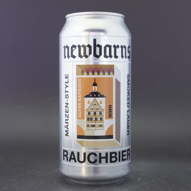 This is a can of Newbarns - Rauchbier - 5.1% (440ml). It is a Lager / Pilsner / Kölsch craft beer available to buy from Ghost Whale, voted London's best craft beer shop.