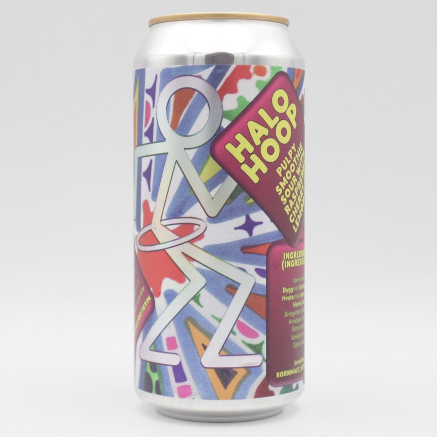 This is a can of Marlobobo - Halo Hoop - 5% (440ml). It is a Sour craft beer available to buy from Ghost Whale, voted London's best craft beer shop.