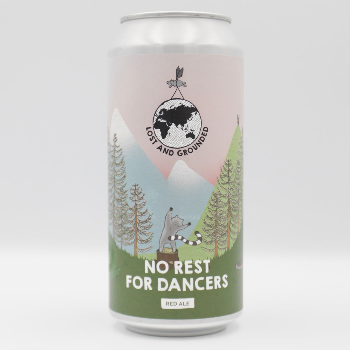 This is a can of Lost and Grounded - No Rest for Dancers - 6.2% (440ml). It is a Red / Amber Ale craft beer available to buy from Ghost Whale, voted London's best craft beer shop.