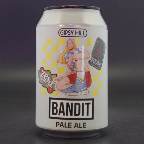 This is a can of Gipsy Hill - Bandit - 3.8% (330ml). It is a Pale Ale craft beer available to buy from Ghost Whale, voted London's best craft beer shop.