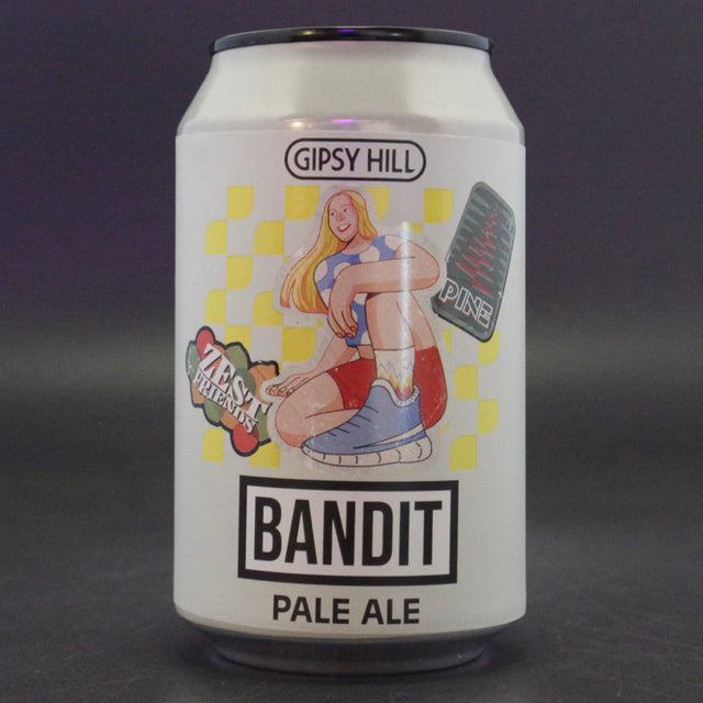 This is a can of Gipsy Hill - Bandit - 3.8% (330ml). It is a Pale Ale craft beer available to buy from Ghost Whale, voted London's best craft beer shop.