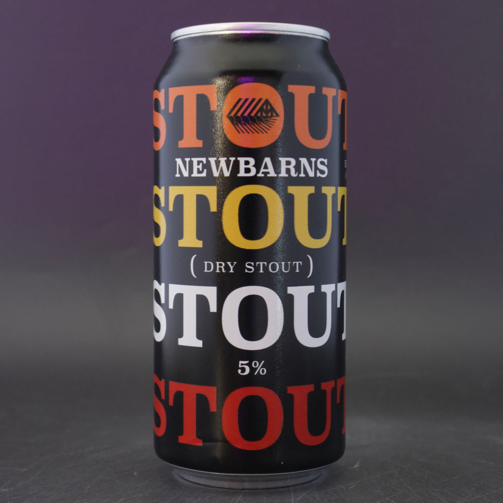 This is a can of Newbarns - Stout Beer - 5% (440ml). It is a Stout / Porter craft beer available to buy from Ghost Whale, voted London's best craft beer shop.