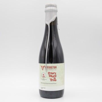 This is a bottle of Rivington / 3 Sons - Every Word Is True - 10.5% (375ml). It is a Imperial Stout / Porter craft beer available to buy from Ghost Whale, voted London's best craft beer shop.