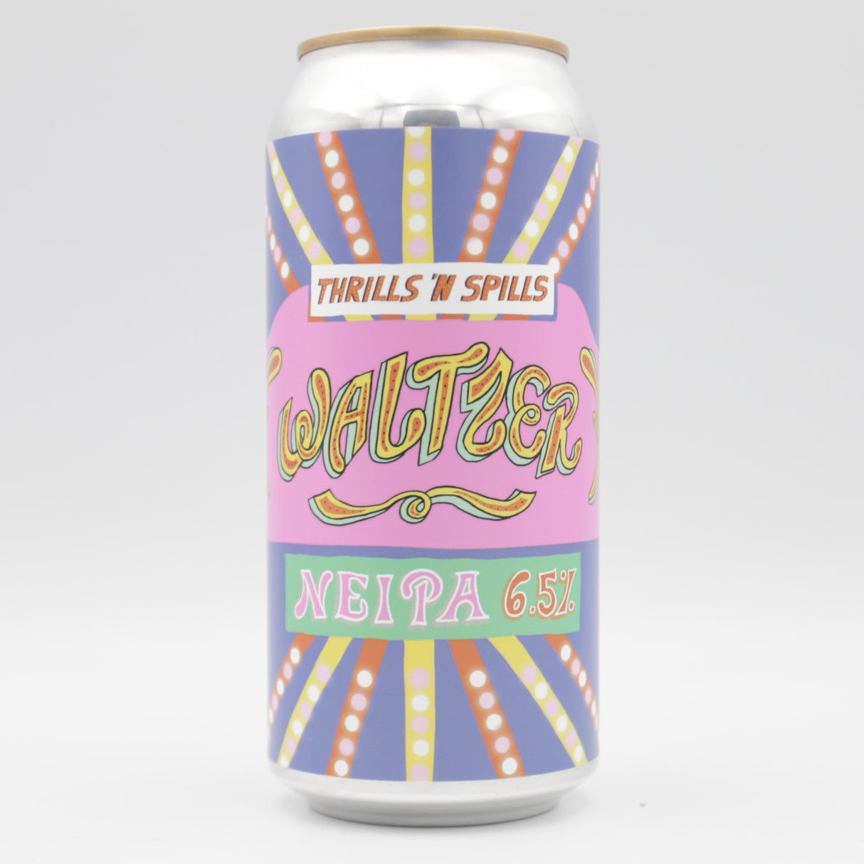 This is a can of Pretty Decent / Pressure Drop - Waltzer - 6.5% (440ml). It is a IPA craft beer available to buy from Ghost Whale, voted London's best craft beer shop.