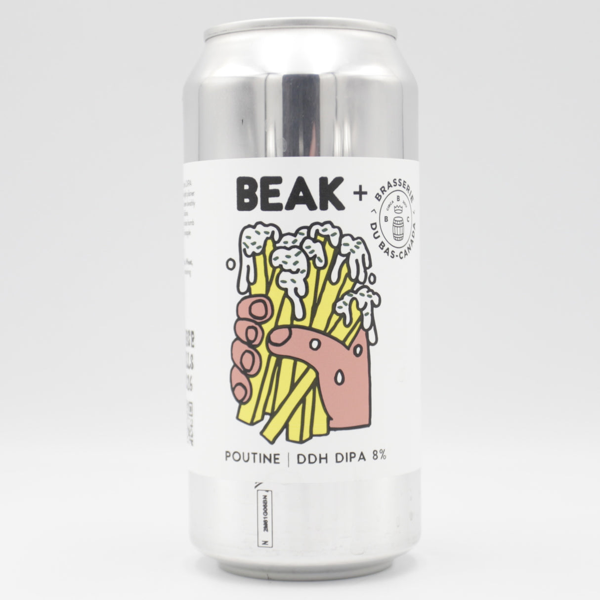 This is a can of Beak / Brasserie du Bas - Poutine - 8% (440ml). It is a Double IPA craft beer available to buy from Ghost Whale, voted London's best craft beer shop.
