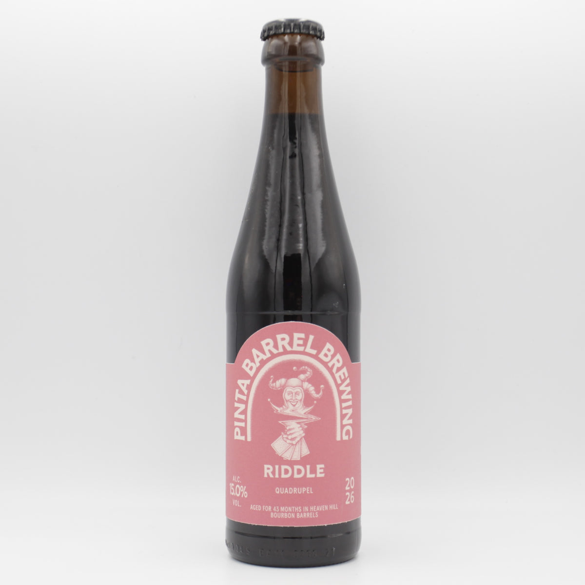 This is a bottle of Pinta - Riddle (2026) - 15% (330ml). It is a Belgian Style craft beer available to buy from Ghost Whale, voted London's best craft beer shop.