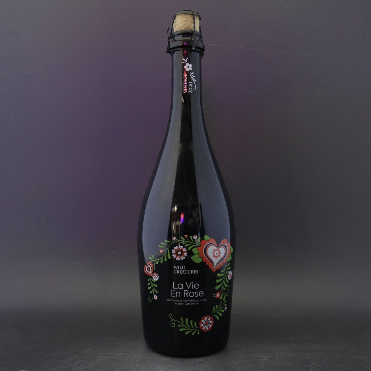 This is a sharing bottle of Wild Creatures - La Vie En Rose 2022 - 6.5% (750ml). It is a Wild Ale craft beer available to buy from Ghost Whale, voted London's best craft beer shop.