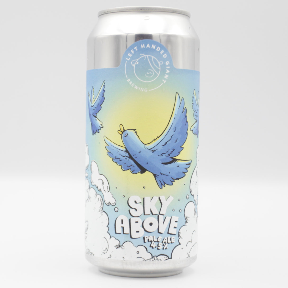 This is a can of Left Handed Giant - Sky Above - 4.5% (440ml). It is a Pale Ale craft beer available to buy from Ghost Whale, voted London's best craft beer shop.