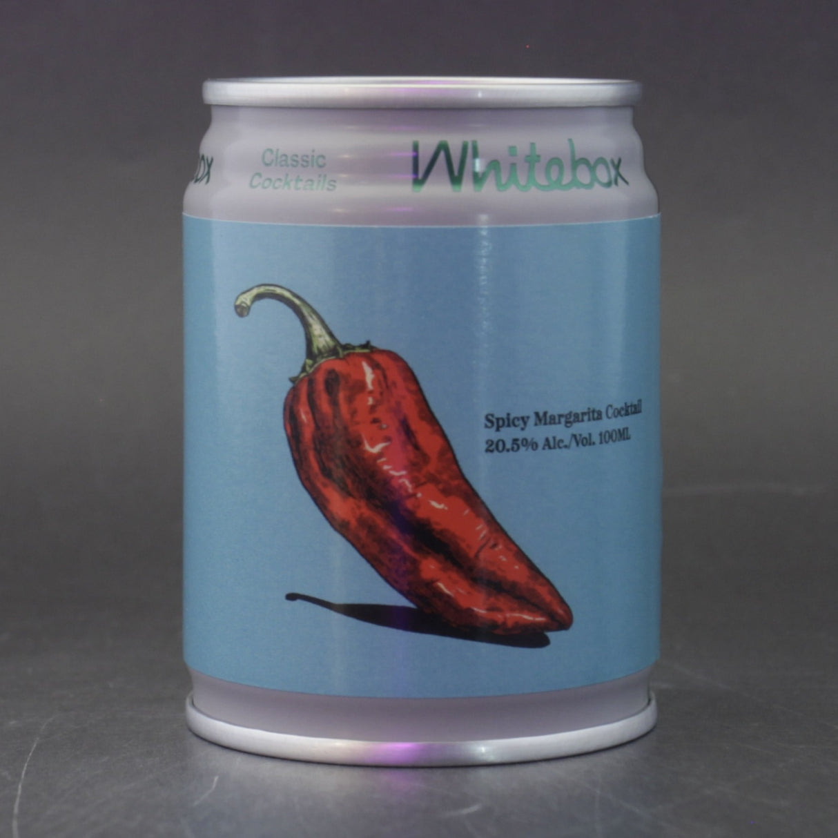 This is a can of Whitebox - Spicy Marg - 20.5% (100ml). It is a  craft cocktail available to buy from Ghost Whale, voted London's best craft beer shop.