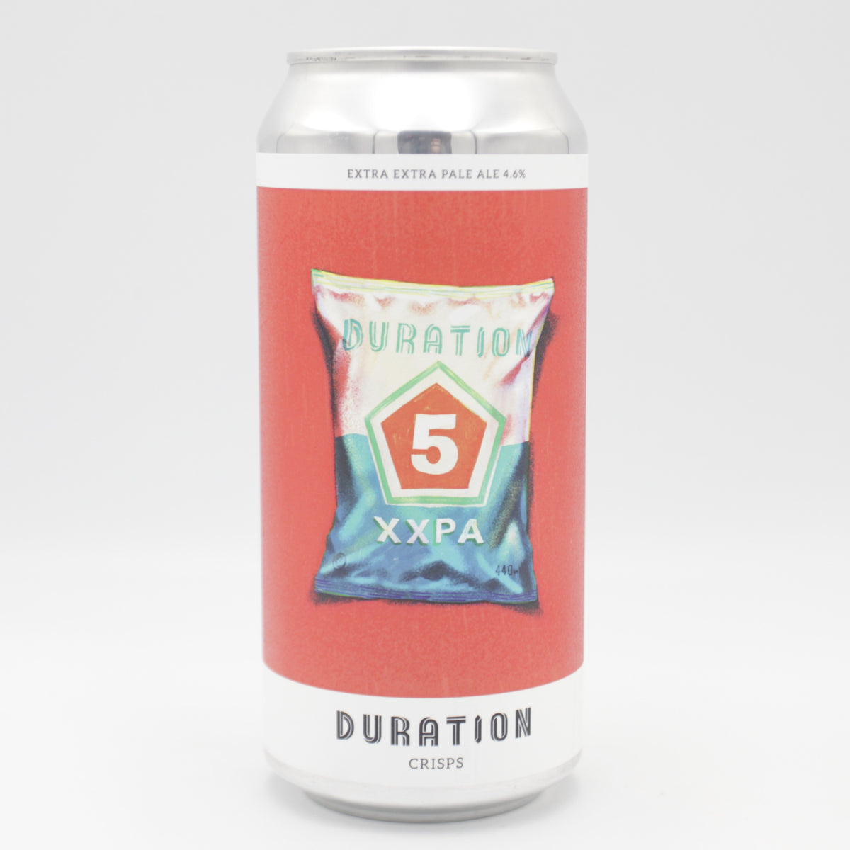 This is a can of Duration / Five Points - Crisps - 4.6% (440ml). It is a Pale Ale craft beer available to buy from Ghost Whale, voted London's best craft beer shop.