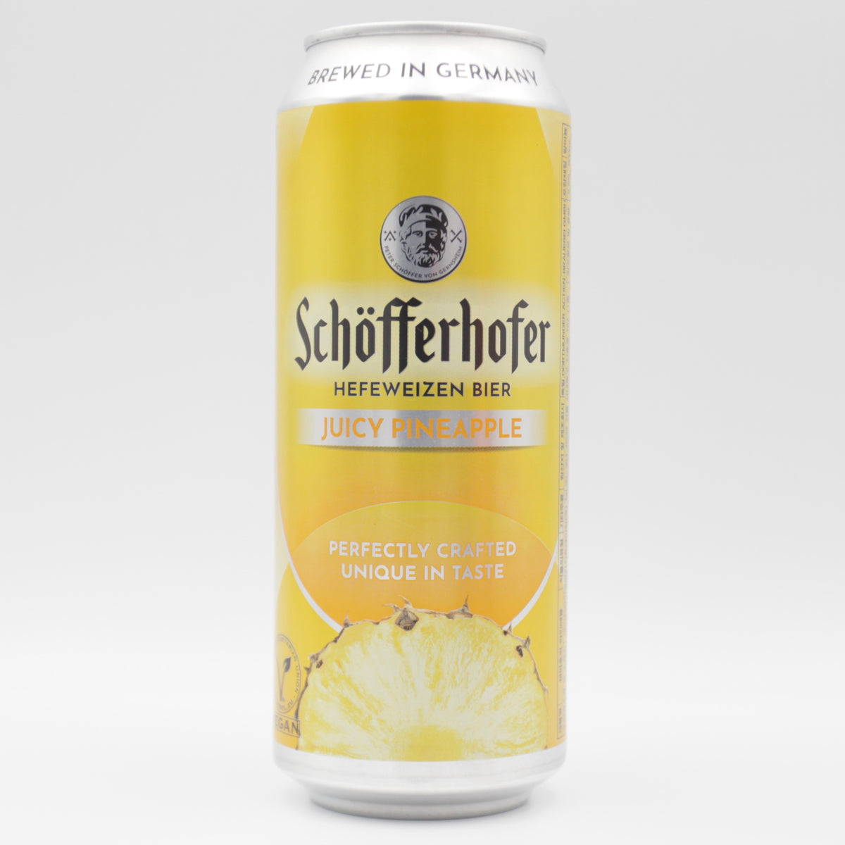 This is a can of Schöfferhofer - Pineapple Radler - 2.5% (500ml). It is a Radler craft beer available to buy from Ghost Whale, voted London's best craft beer shop.