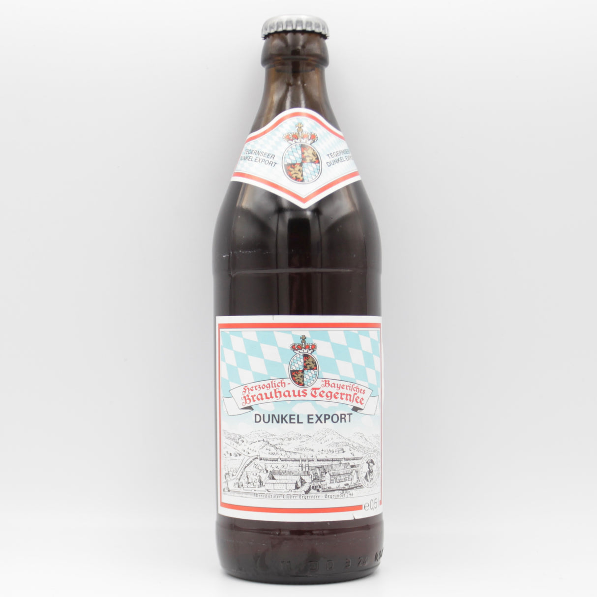 This is a bottle of Tegernseer - Dunkel - 5% (500ml). It is a Lager / Pilsner / Kölsch craft beer available to buy from Ghost Whale, voted London's best craft beer shop.