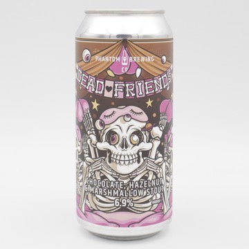 This is a can of Phantom Brewing Co - Dead Friends - 6.9% (440ml). It is a Stout / Porter craft beer available to buy from Ghost Whale, voted London's best craft beer shop.