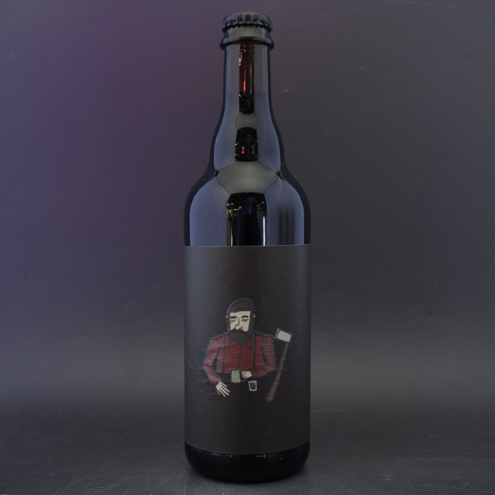 This is a bottle of 3 Sons - Lumberjack Mexican Hot Chocolate Break - 14% (500ml). It is a Imperial Stout / Porter craft beer available to buy from Ghost Whale, voted London's best craft beer shop.