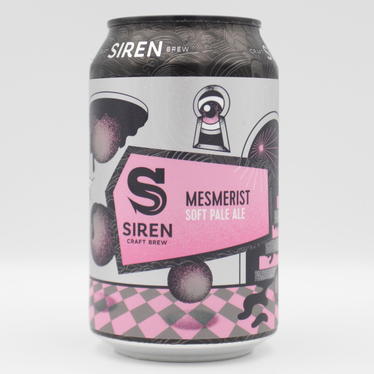This is a can of Siren - Mesmerist - 3.4% (330ml). It is a Pale Ale craft beer available to buy from Ghost Whale, voted London's best craft beer shop.