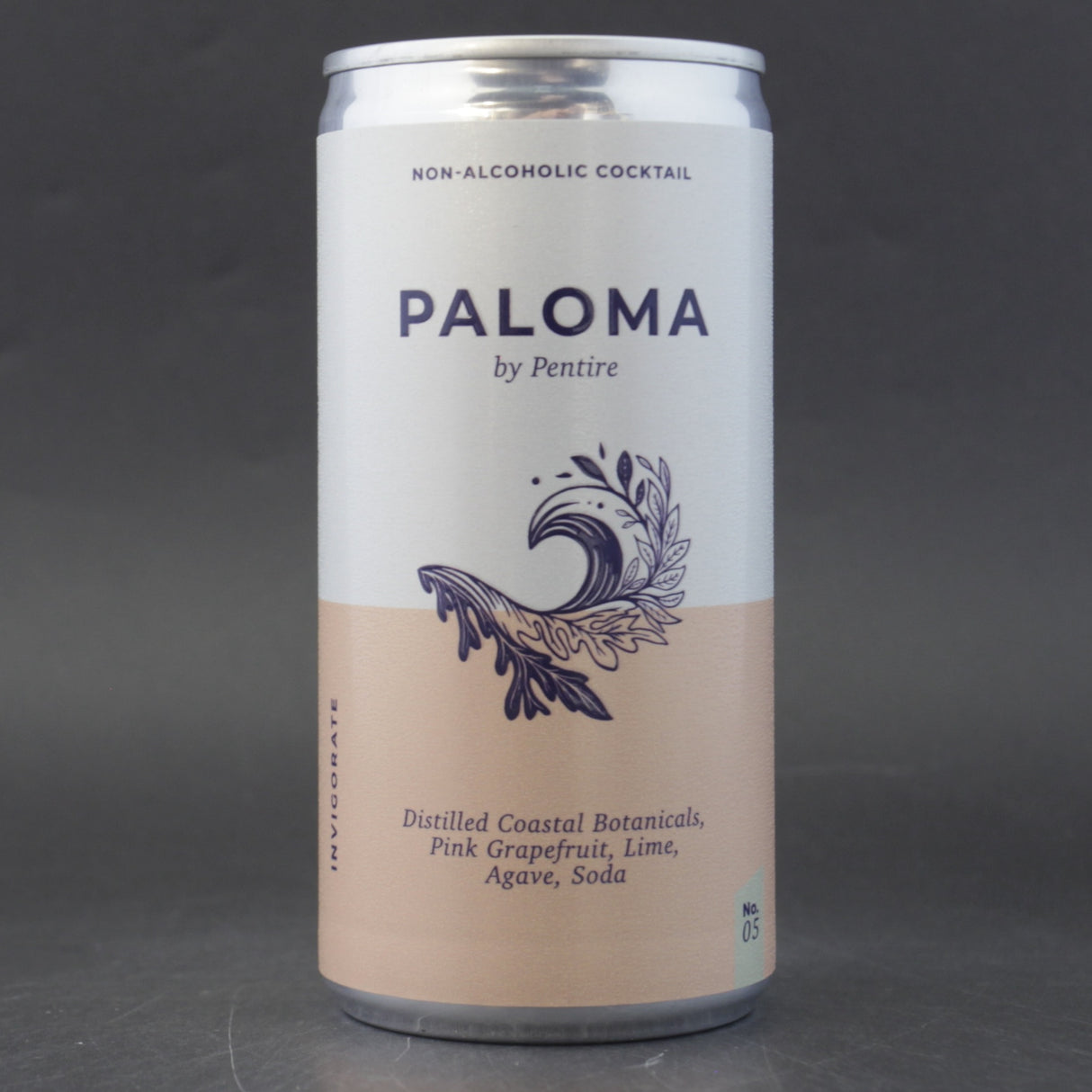 This is a can of Pentire - Paloma - 0% (200ml). It is a  craft cocktail available to buy from Ghost Whale, voted London's best craft beer shop.