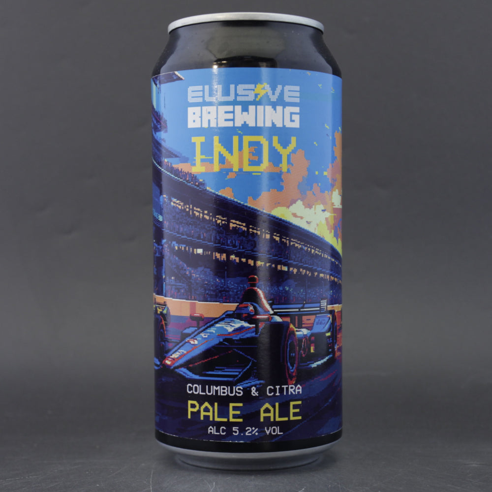 This is a can of Elusive Brewing - Indy - 5.2% (440ml). It is a Pale Ale craft beer available to buy from Ghost Whale, voted London's best craft beer shop.