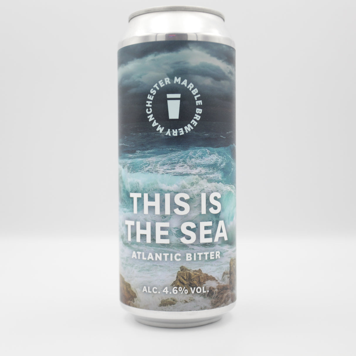 This is a can of Marble Beers - This Is The Sea - 4.6% (500ml). It is a Traditional English Ale craft beer available to buy from Ghost Whale, voted London's best craft beer shop.
