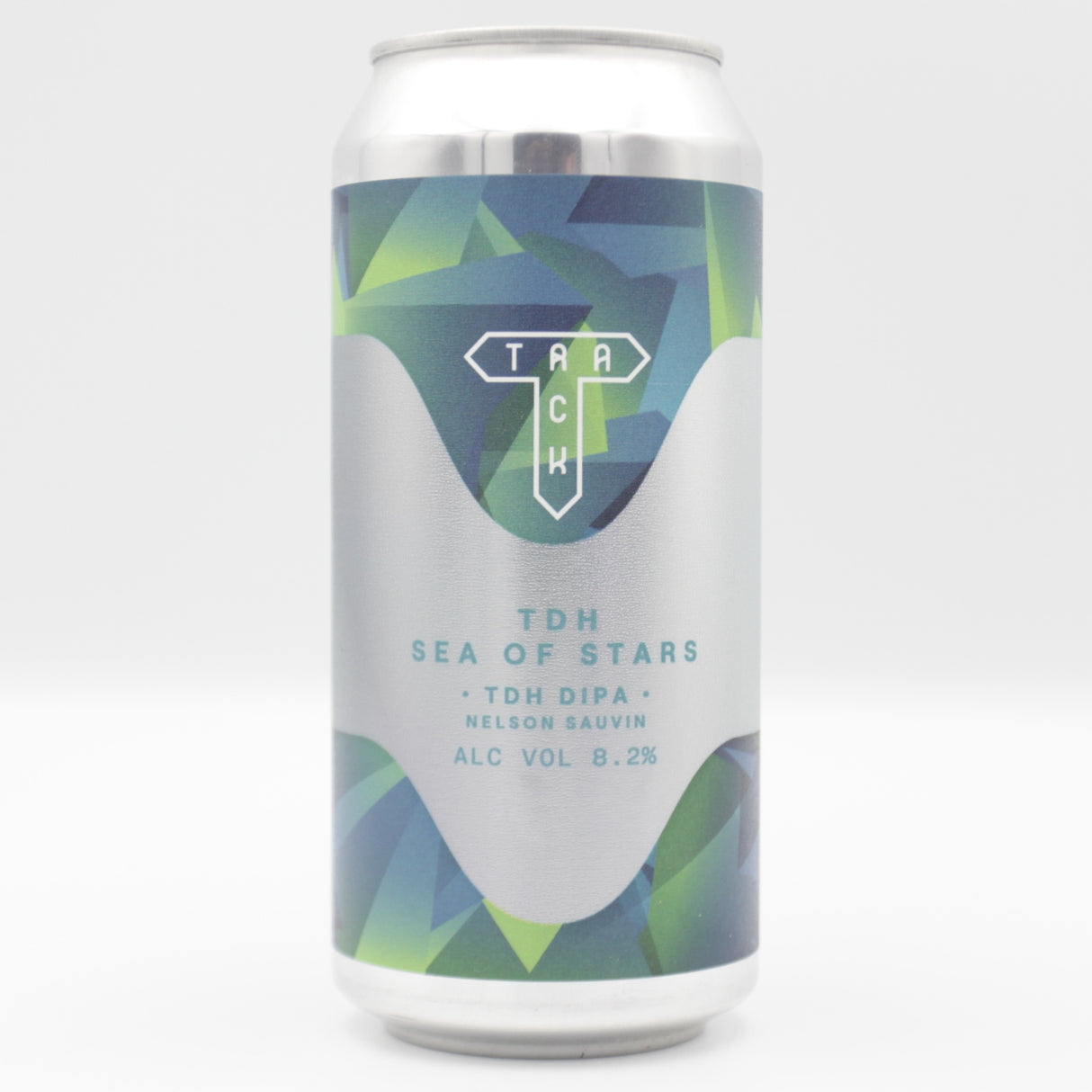 This is a can of Track - TDH Sea Of Stars - 8.2% (440ml). It is a Double IPA craft beer available to buy from Ghost Whale, voted London's best craft beer shop.