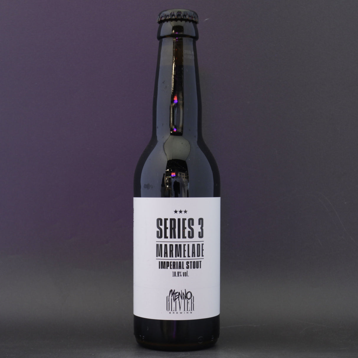 This is a bottle of Menno Olivier - Series 3 Marmalade - 10.9% (330ml). It is a Imperial Stout / Porter craft beer available to buy from Ghost Whale, voted London's best craft beer shop.