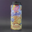 This is a can of Funky Fluid - Free Gelato: Passionfruit, Mango & Peach - 0.5% (500ml). It is a Sour craft beer available to buy from Ghost Whale, voted London's best craft beer shop.