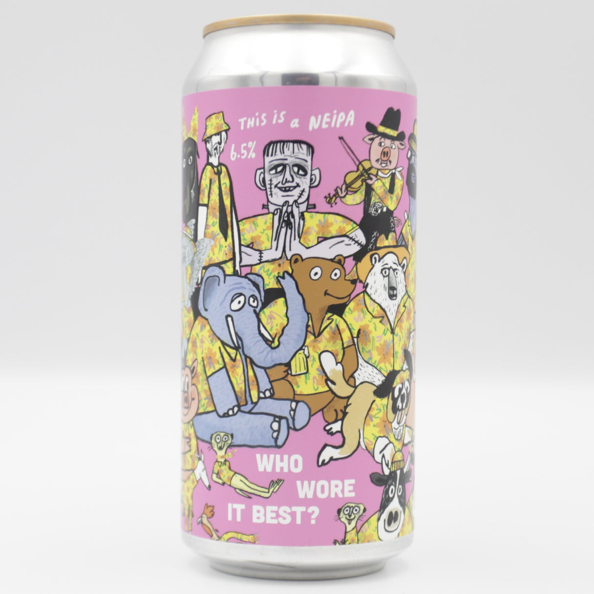 This is a can of Pretty Decent - Who Wore It Best? - 6.5% (440ml). It is a IPA craft beer available to buy from Ghost Whale, voted London's best craft beer shop.