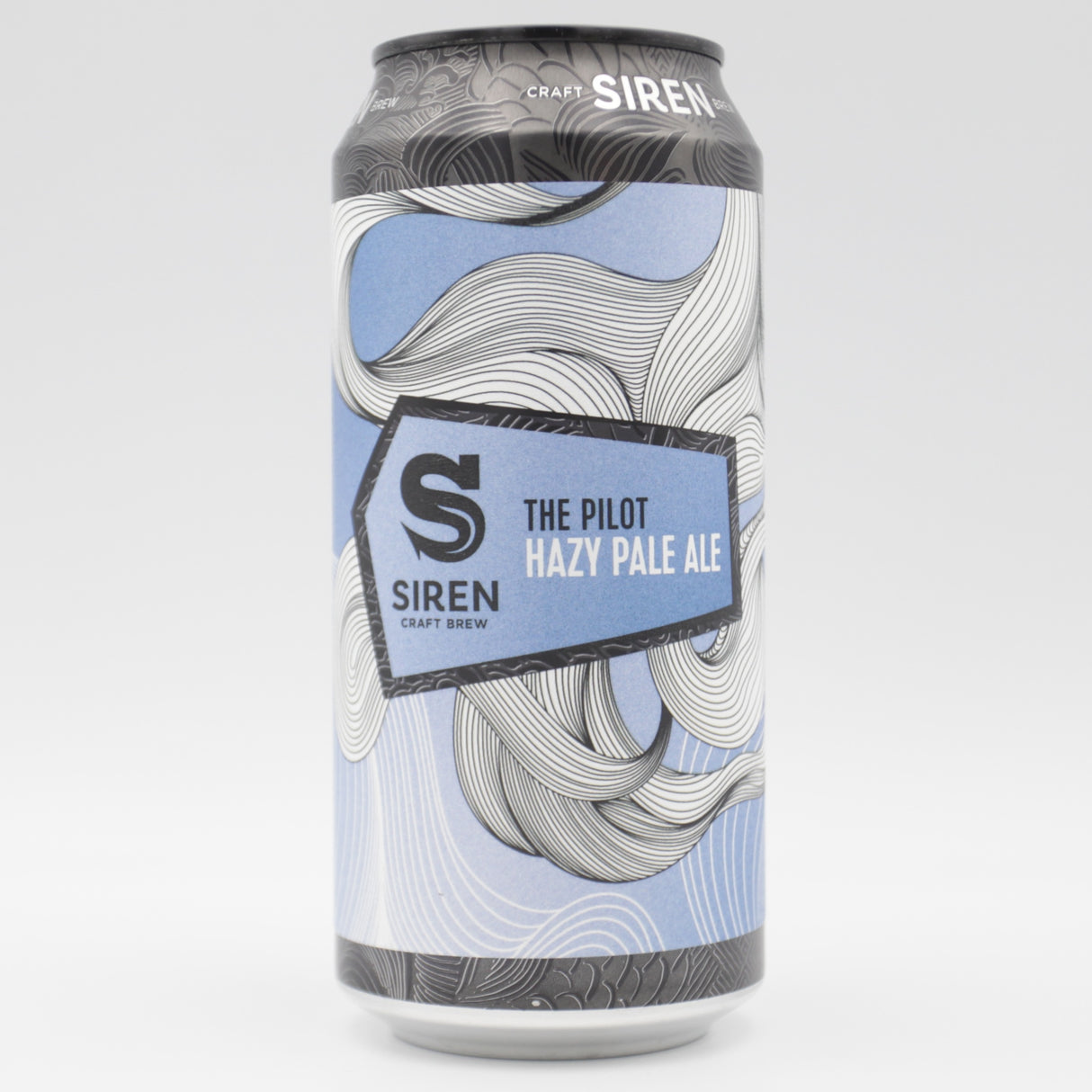 This is a can of Siren - The Pilot - 5% (440ml). It is a Pale Ale craft beer available to buy from Ghost Whale, voted London's best craft beer shop.