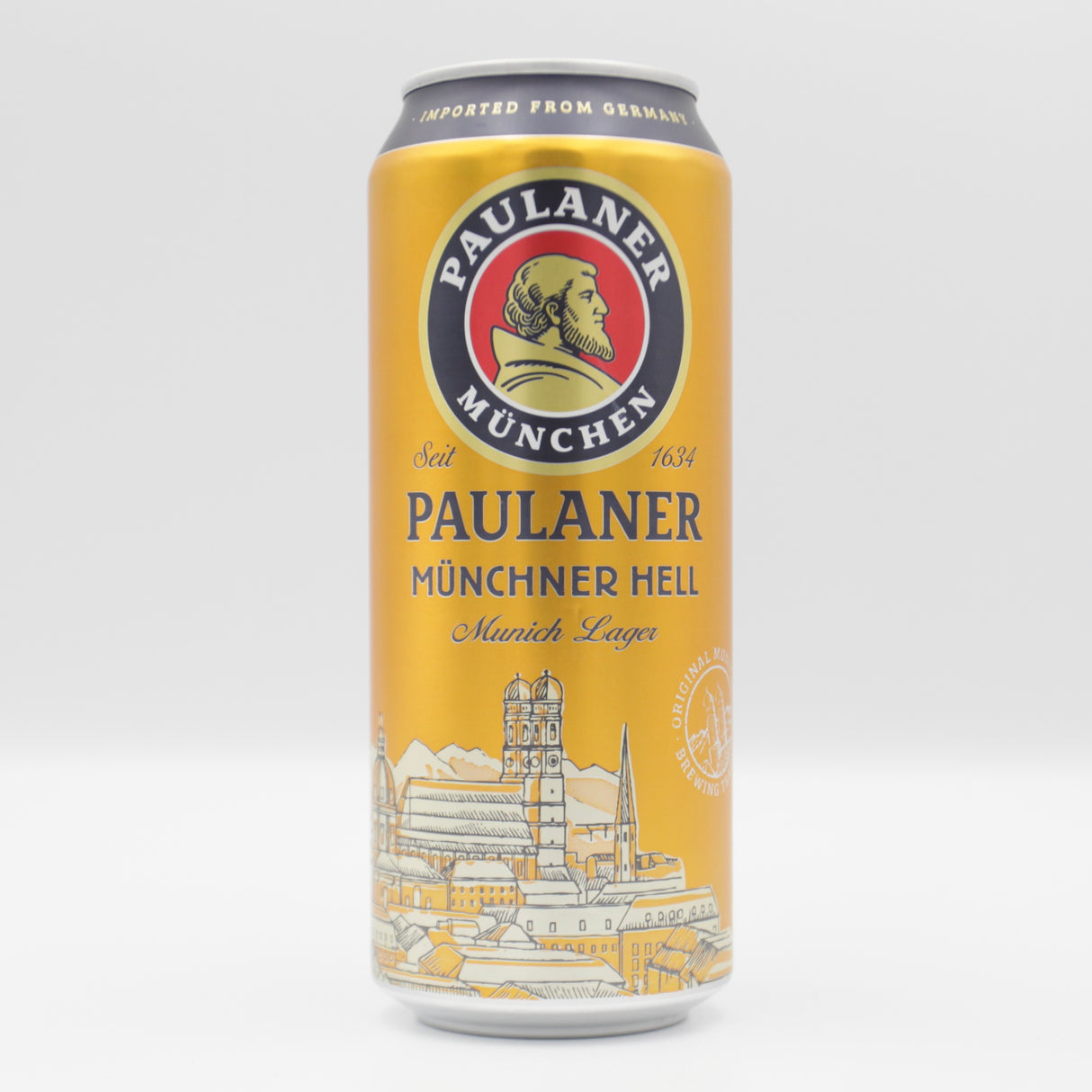 This is a can of Paulaner - Munich Lager - 4.9% (500ml). It is a Lager / Pilsner / Kölsch craft beer available to buy from Ghost Whale, voted London's best craft beer shop.