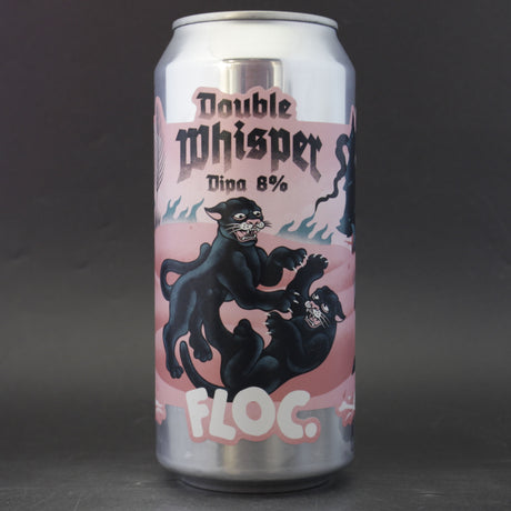 This is a can of Floc - Double Whisper - 8% (440ml). It is a Double IPA craft beer available to buy from Ghost Whale, voted London's best craft beer shop.