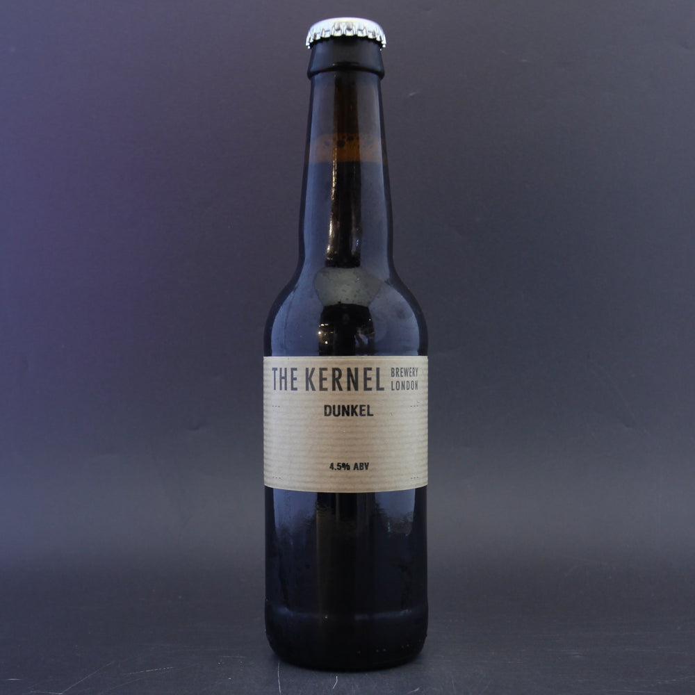 This is a bottle of The Kernel - Dunkel - 4.4% (330ml). It is a Lager / Pilsner / Kölsch craft beer available to buy from Ghost Whale, voted London's best craft beer shop.