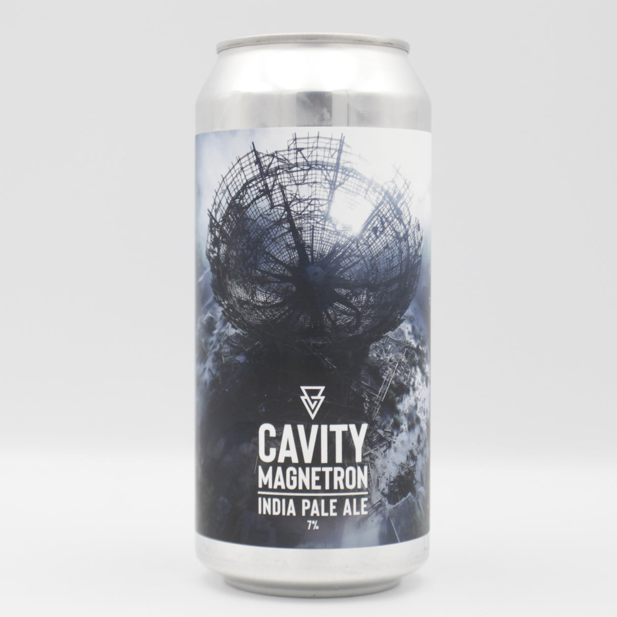 This is a can of Azvex - Cavity Magnetron - 7% (440ml). It is a IPA craft beer available to buy from Ghost Whale, voted London's best craft beer shop.