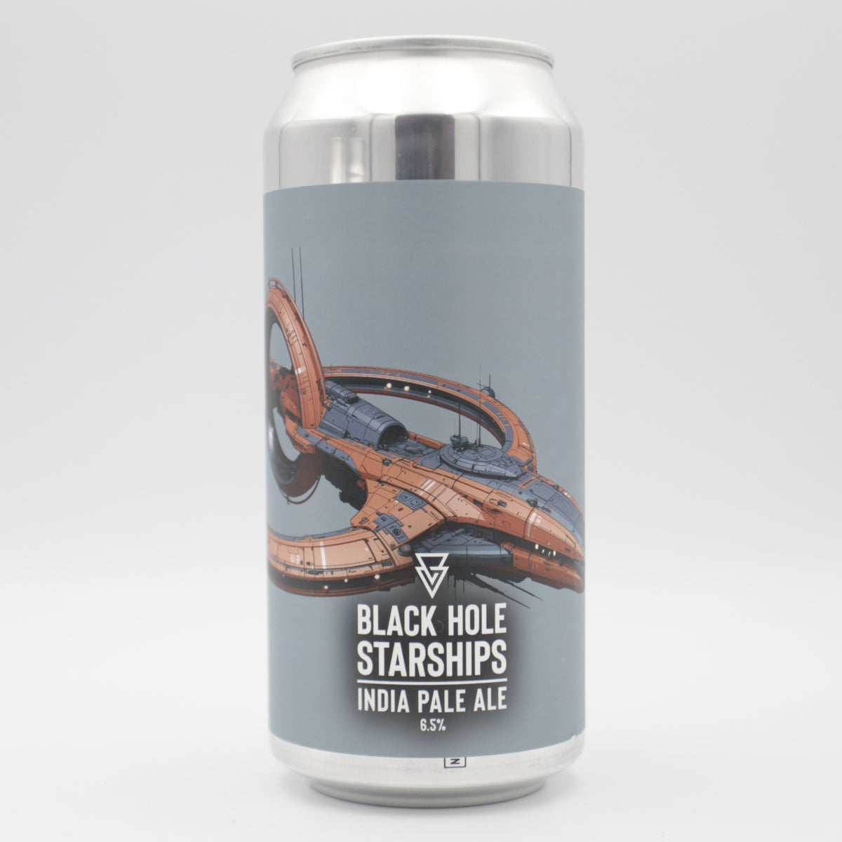 This is a can of Azvex - Black Hole Starships - 6.5% (440ml). It is a IPA craft beer available to buy from Ghost Whale, voted London's best craft beer shop.