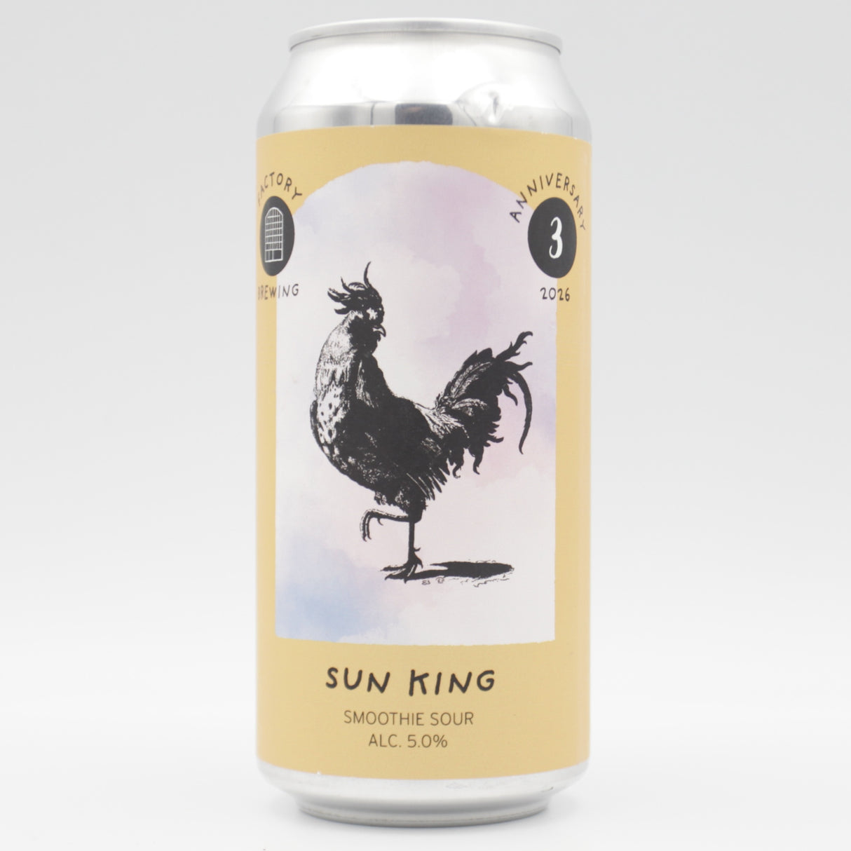 This is a can of Factory Brewing - Sun King - 5% (440ml). It is a Sour craft beer available to buy from Ghost Whale, voted London's best craft beer shop.