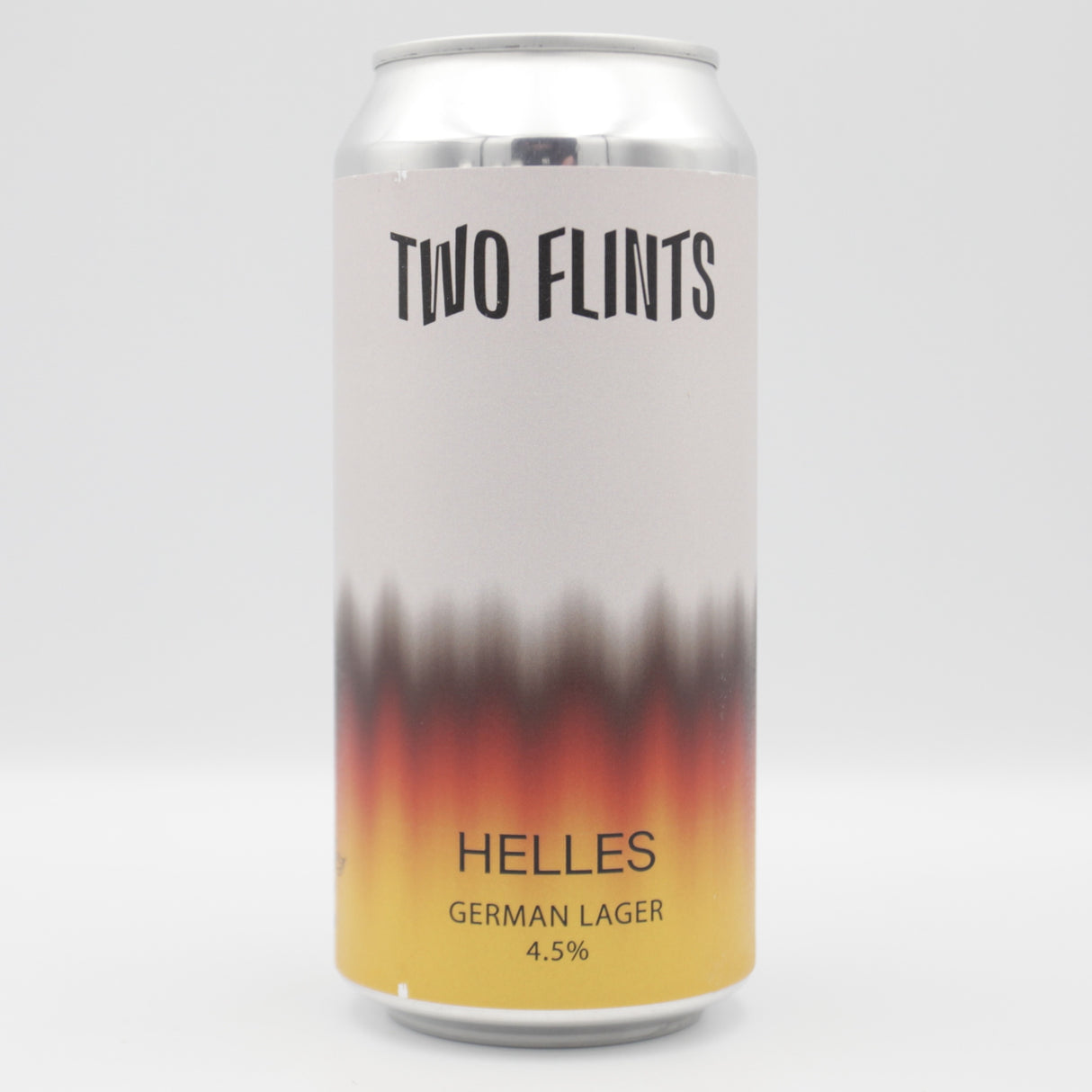 This is a can of Two Flints - Helles - 4.5% (440ml). It is a Lager / Pilsner / Kölsch craft beer available to buy from Ghost Whale, voted London's best craft beer shop.