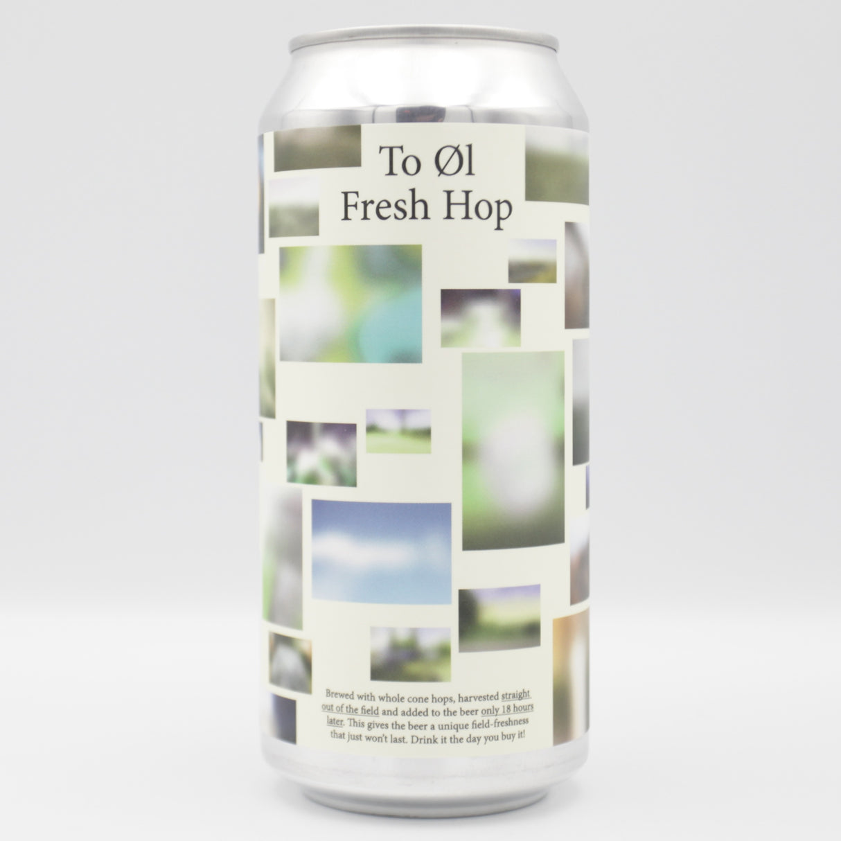 This is a can of To Øl - Fresh Hop - 4.8% (440ml). It is a Lager / Pilsner / Kölsch craft beer available to buy from Ghost Whale, voted London's best craft beer shop.