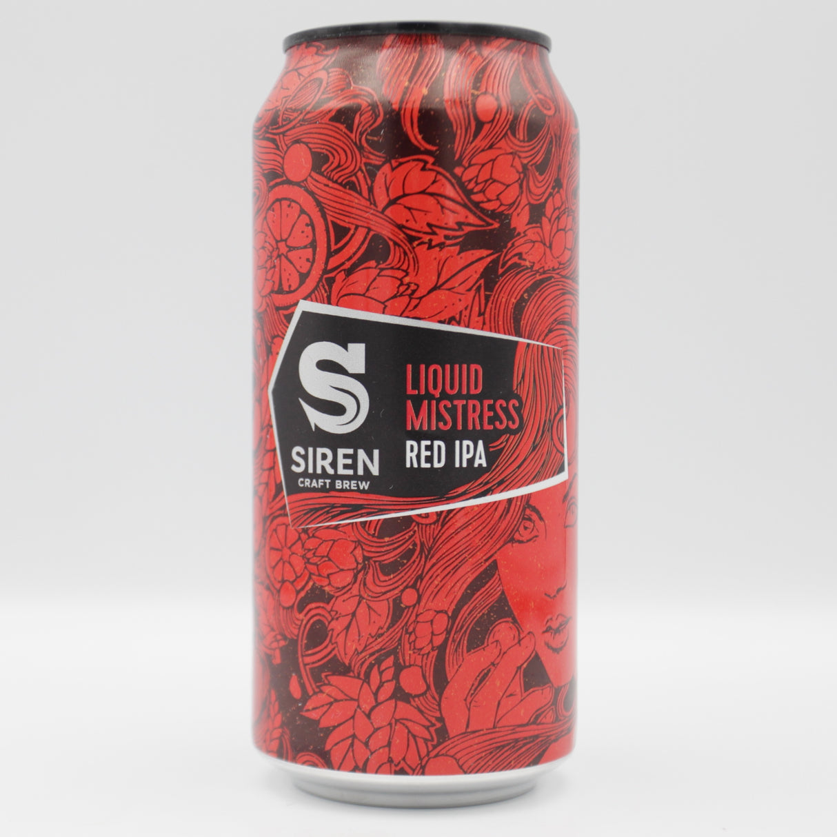 This is a can of Siren - Liquid Mistress - 5.8% (440ml). It is a Red / Amber Ale craft beer available to buy from Ghost Whale, voted London's best craft beer shop.
