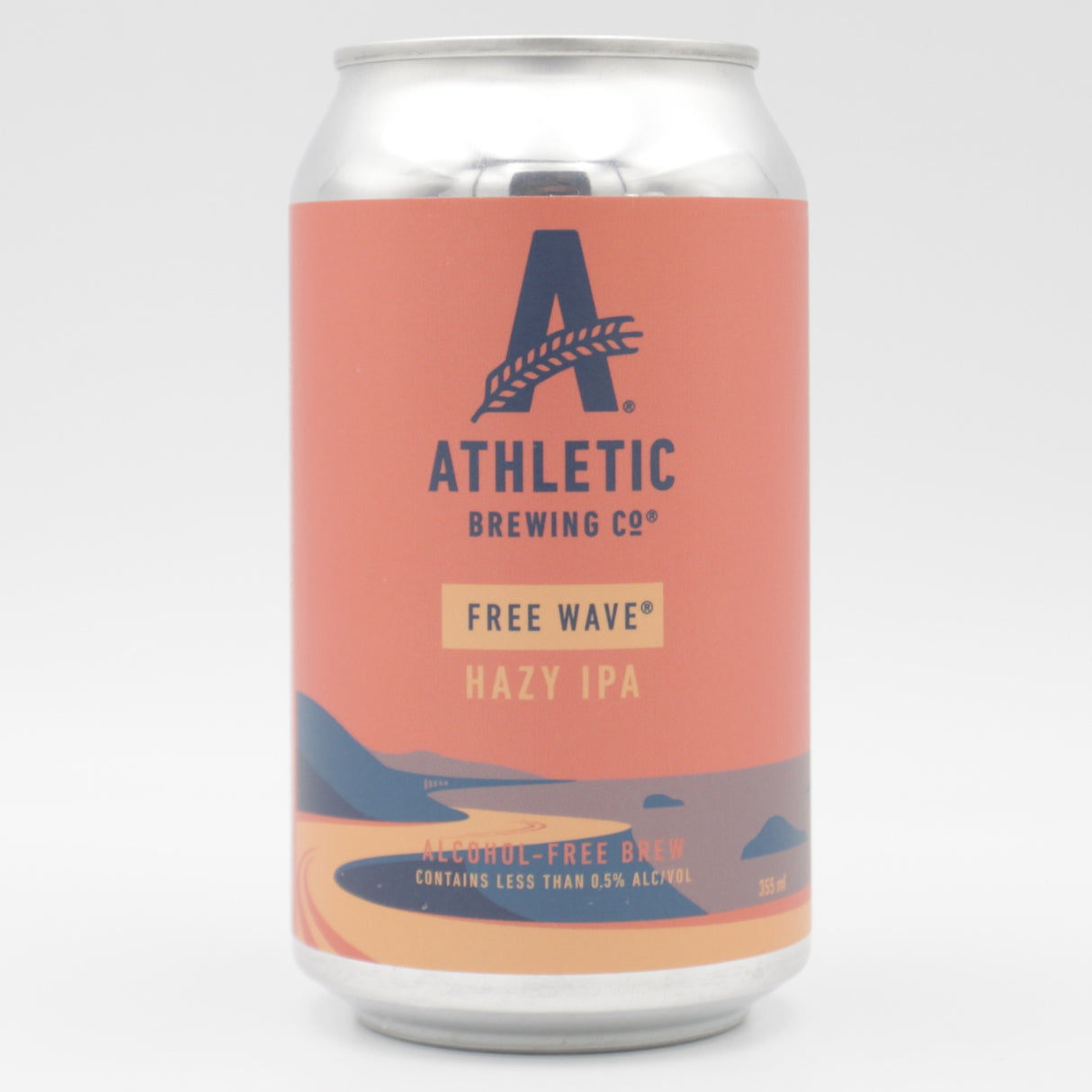 This is a can of Athletic - Free Wave - 0.5% (355ml). It is a IPA craft beer available to buy from Ghost Whale, voted London's best craft beer shop.