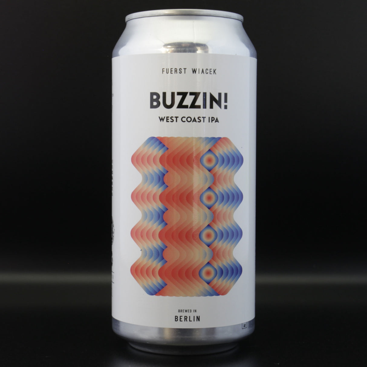 This is a can of Fuerst Wiacek / Cloudwater - Buzzin! - 7.2% (440ml). It is a IPA craft beer available to buy from Ghost Whale, voted London's best craft beer shop.
