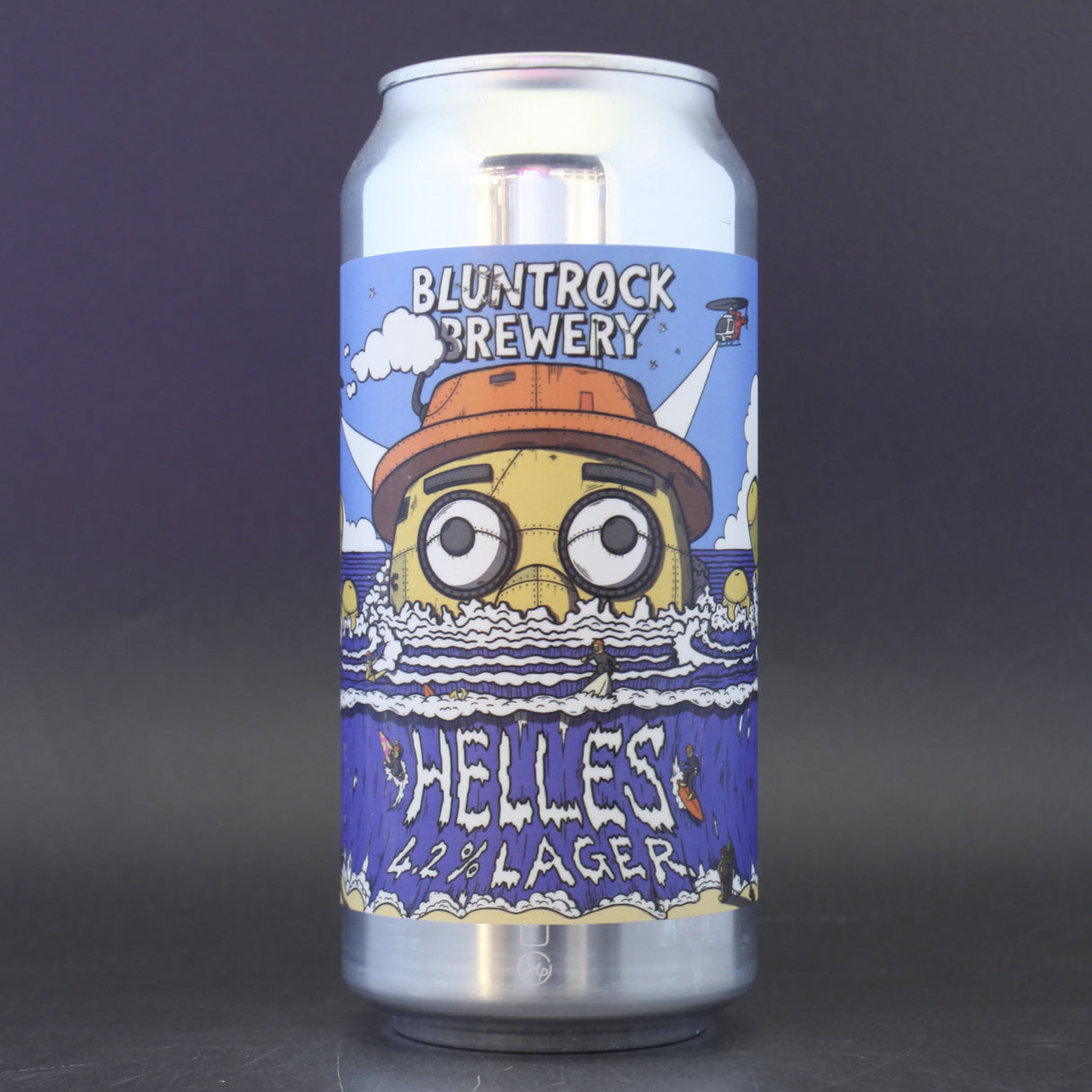 This is a can of Bluntrock - Helles - 4.2% (440ml). It is a Lager / Pilsner / Kölsch craft beer available to buy from Ghost Whale, voted London's best craft beer shop.