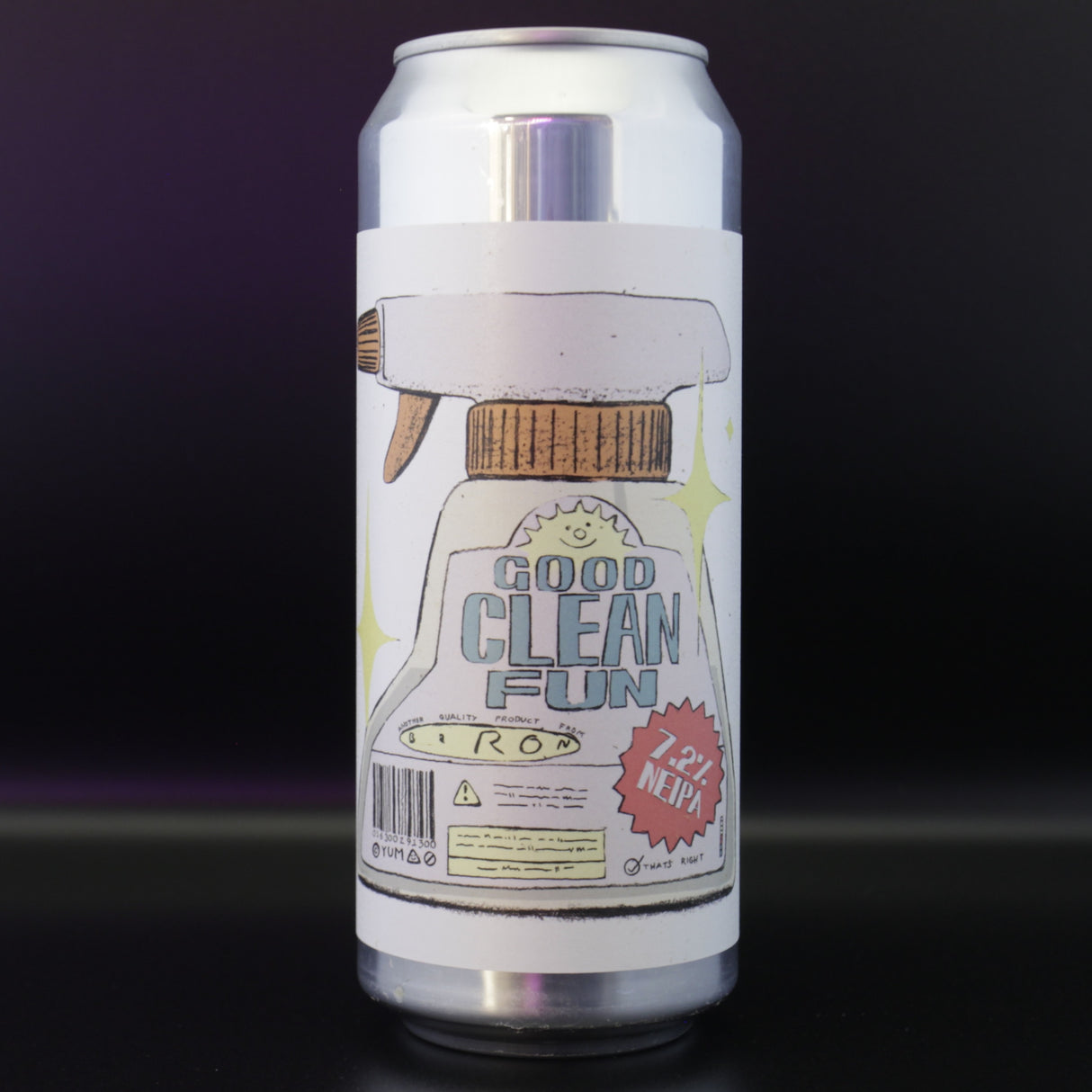 This is a can of Baron - Good Clean Fun - 7.2% (500ml). It is a IPA craft beer available to buy from Ghost Whale, voted London's best craft beer shop.