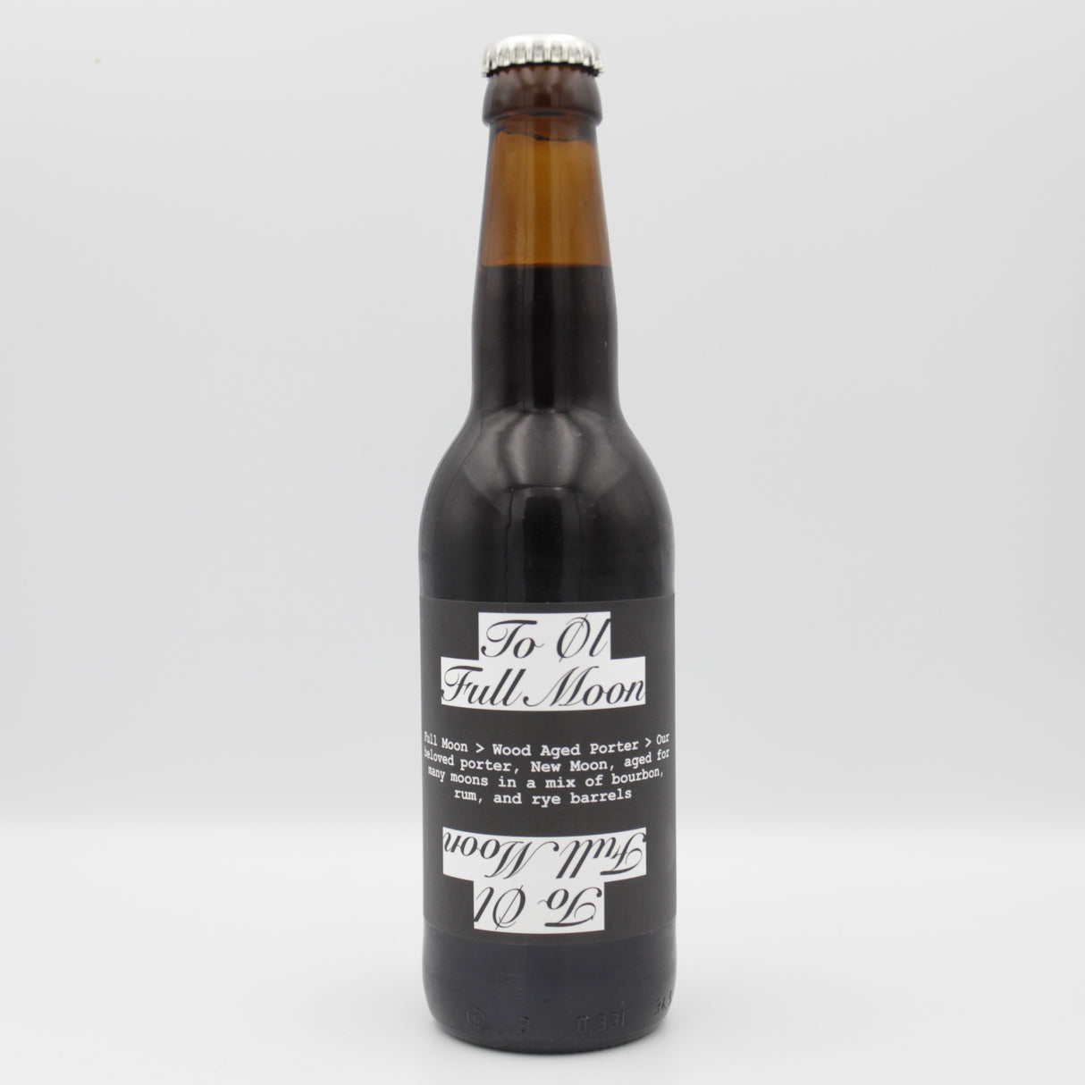 This is a bottle of To Øl - Full Moon - 8% (330ml). It is a Imperial Stout / Porter craft beer available to buy from Ghost Whale, voted London's best craft beer shop.