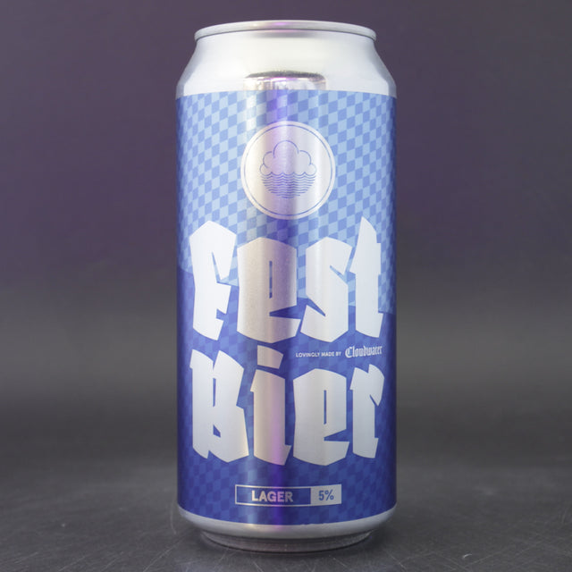 This is a can of Cloudwater - Festbier 2025 - 5% (440ml). It is a Lager / Pilsner / Kölsch craft beer available to buy from Ghost Whale, voted London's best craft beer shop.