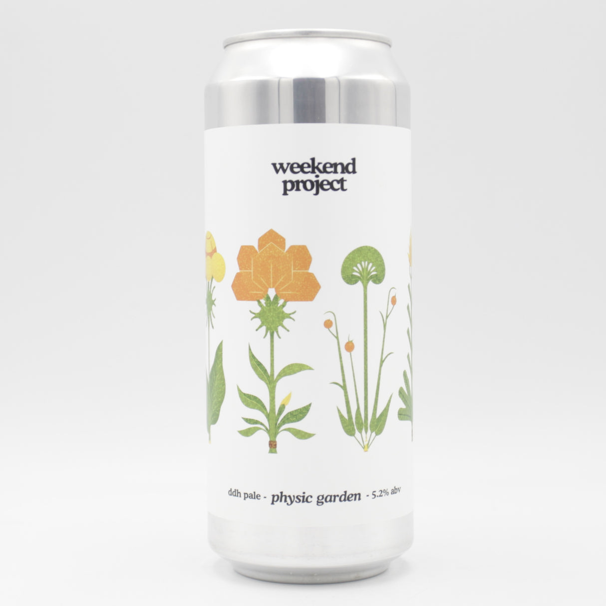 This is a can of Weekend Project - Physic Garden - 5.2% (500ml). It is a Pale Ale craft beer available to buy from Ghost Whale, voted London's best craft beer shop.