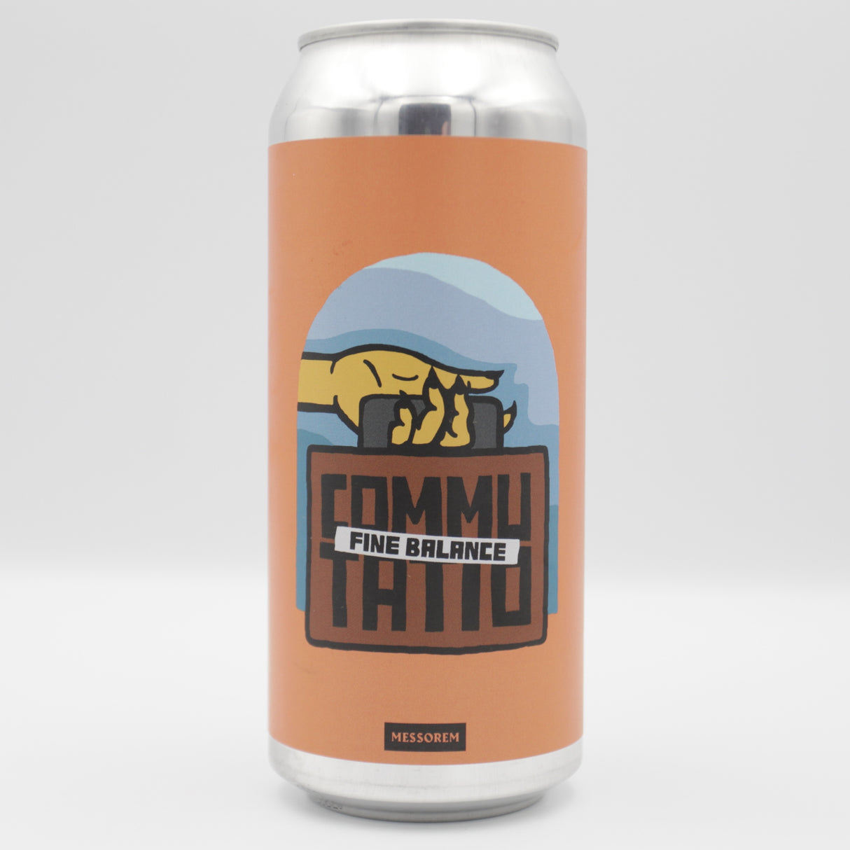 This is a can of Messorem - Commutatio: Fine Balance - 6.5% (473ml). It is a IPA craft beer available to buy from Ghost Whale, voted London's best craft beer shop.