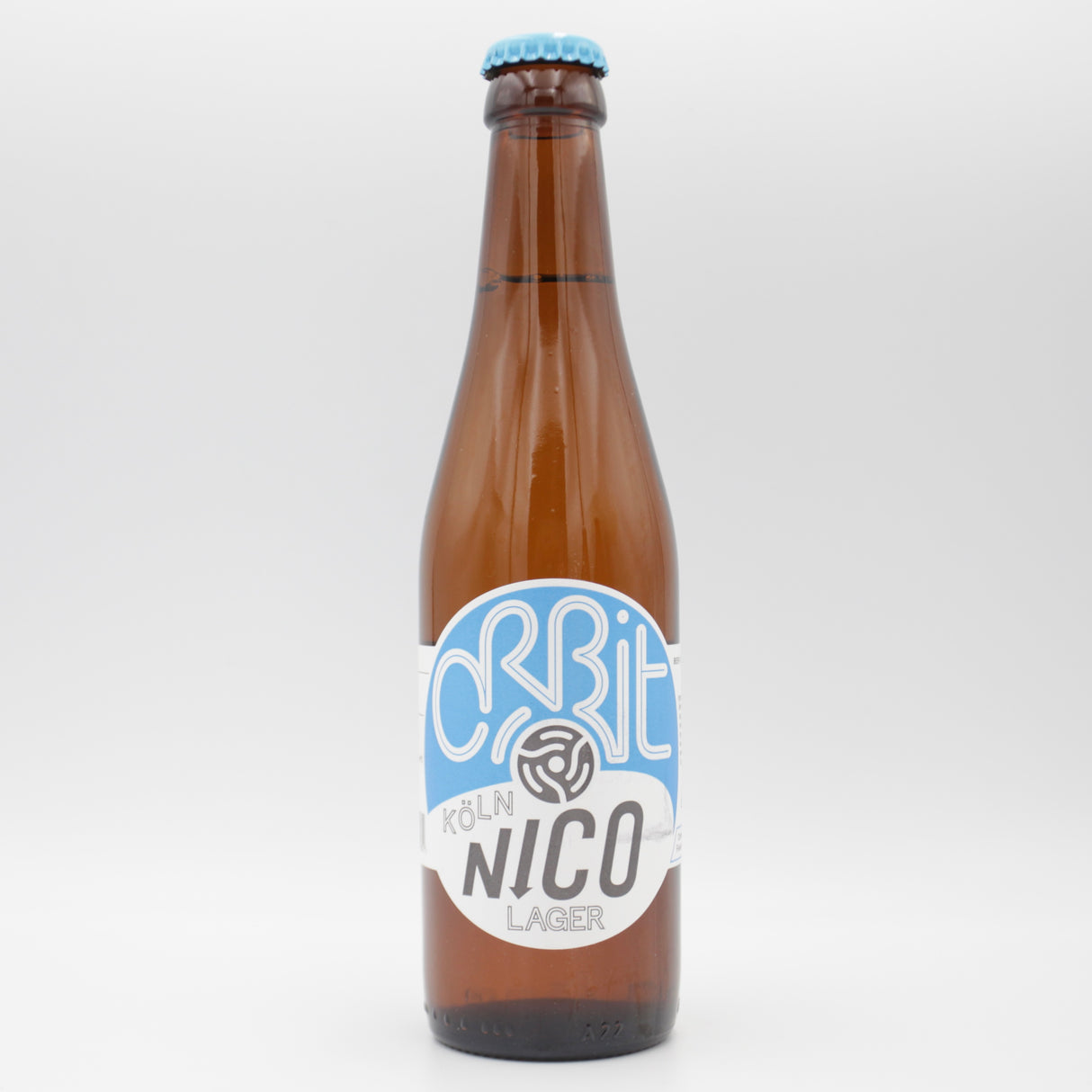 This is a bottle of Orbit - Nico - 4.8% (330ml). It is a Lager / Pilsner / Kölsch craft beer available to buy from Ghost Whale, voted London's best craft beer shop.